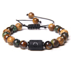 Braided Zodiac Bracelet | Tiger Eye Friendship Protection Astrology Energy Jewelry