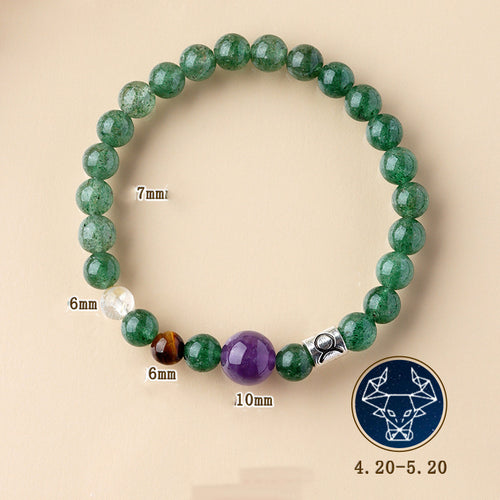 12 Zodiac Signs Crystal Bracelet | Multi-Stone Harmony Balance Astrology Jewelry