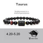 Zodiac Sign Agate Guardian Bracelet | Birthstone Protection Wealth Love Astrology
