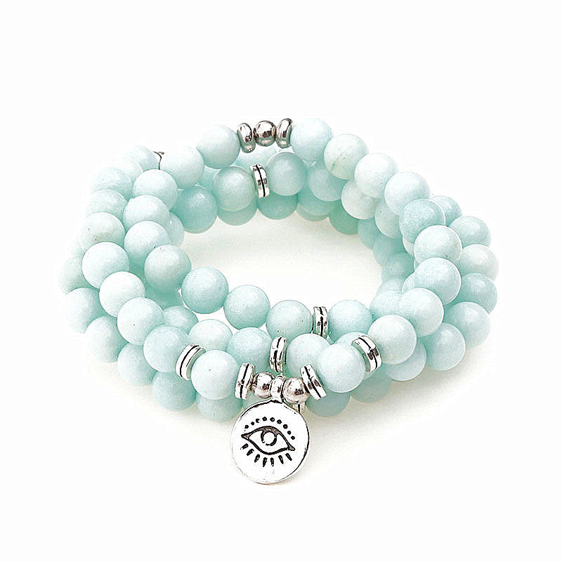 Amazonite 108 Bead Bracelet | Third Eye Intuition Awareness Mala