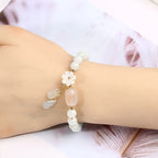 White Jade Crystal Bracelet | Emotional Calming Stress Relief Peace Protection Serenity Jewelry