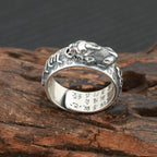 925 Sterling Silver Pixiu Ring | Feng Shui Wealth Fortune Protection Adjustable Finger Jewelry