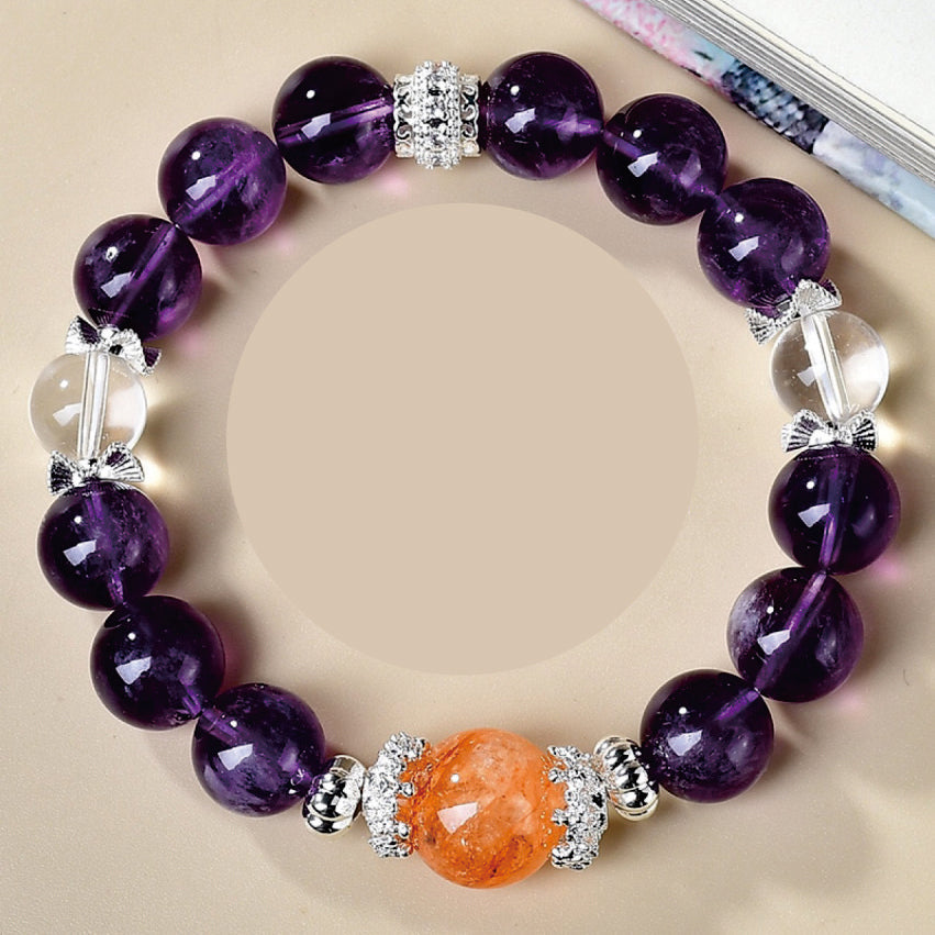 Amethyst Crystal Bracelet | Spiritual Awakening Intuition Wisdom Crown Chakra Insight Jewelry