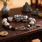 Pixiu Wealth Fortune Luck Bracelet | Feng Shui Money Attraction Obsidian Prosperity Coin Adjustable