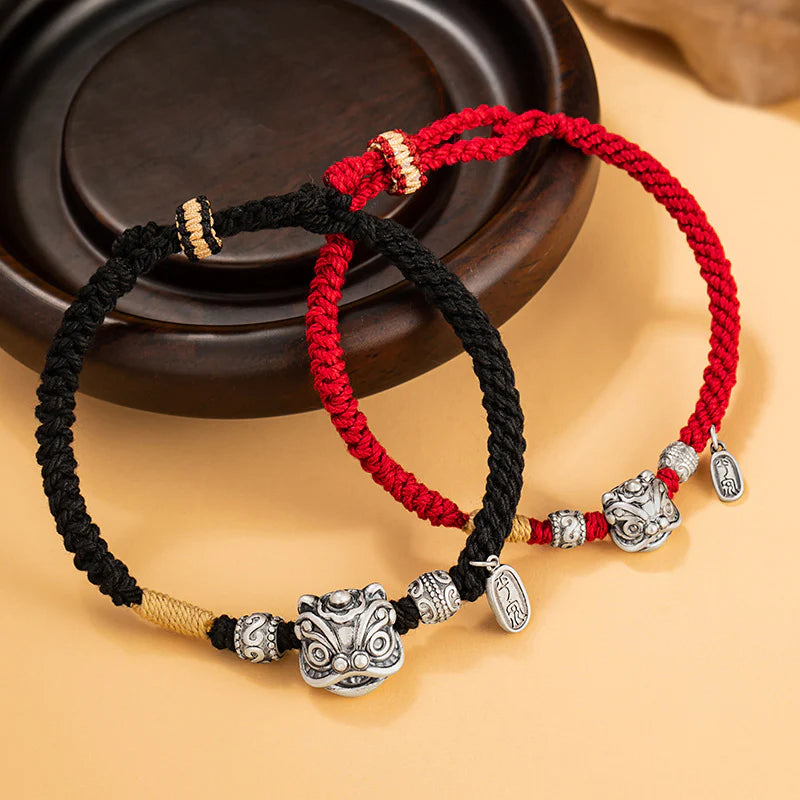 925 Sterling Silver Lion Couple Bracelet | Eternal Love Protection Matching His Hers