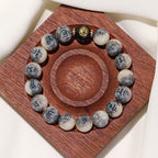 Purple Carved Crystal Bracelet | Sacred Fortune Blessing Mystical Energy Protection