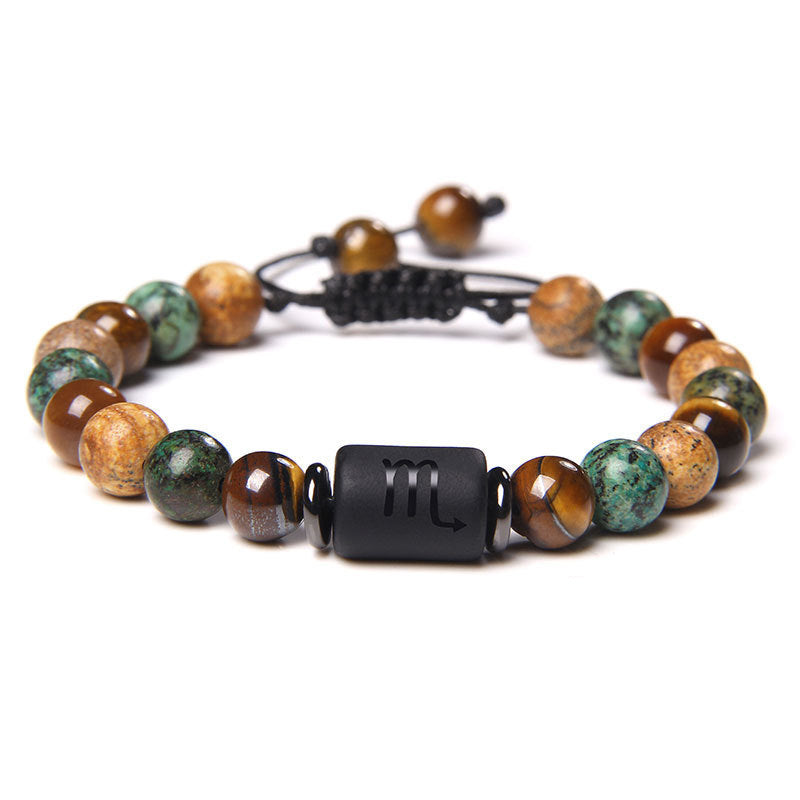 Braided Zodiac Bracelet | Tiger Eye Friendship Protection Astrology Energy Jewelry