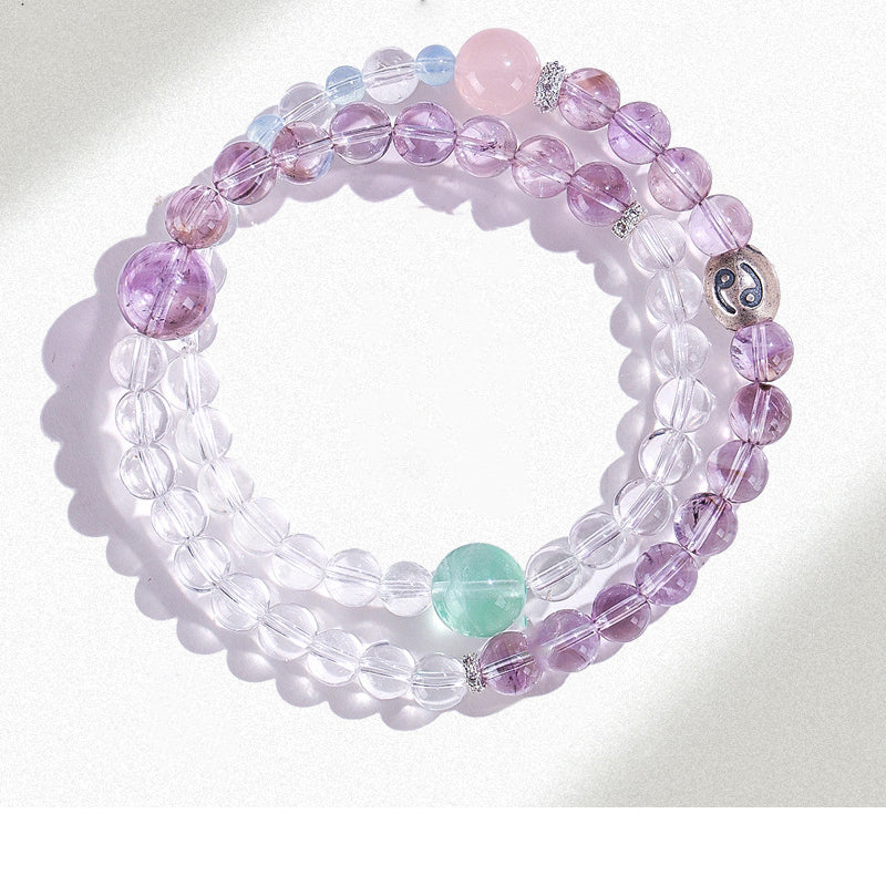 Multi-Crystal Zodiac Sign Bracelet | Harmony Balance Wealth Love Astrology Jewelry