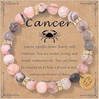 Pink Zebra Stone Zodiac Bracelet | Love Romance Attraction Astrology Fortune Jewelry