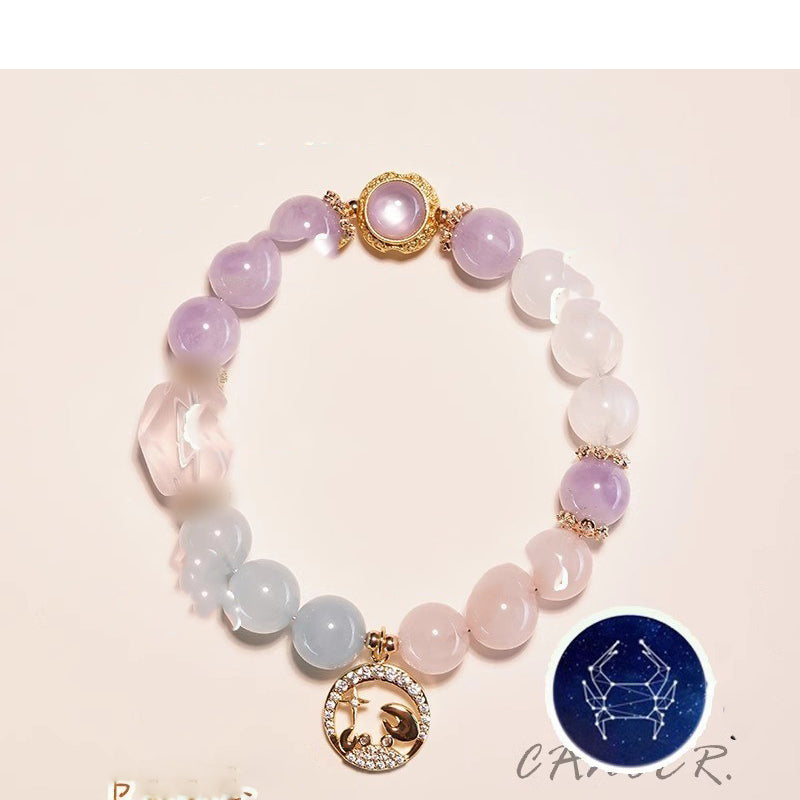 Multi-Crystal Zodiac Bracelet | Wealth Love Protection Astrology Rose Quartz Citrine