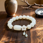 White Jade Crystal Bracelet | Emotional Calming Stress Relief Peace Protection Serenity Jewelry