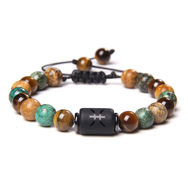 Braided Zodiac Bracelet | Tiger Eye Friendship Protection Astrology Energy Jewelry