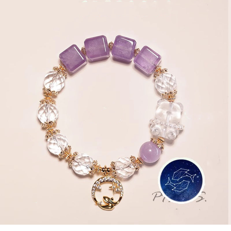 Multi-Crystal Zodiac Bracelet | Wealth Love Protection Astrology Rose Quartz Citrine