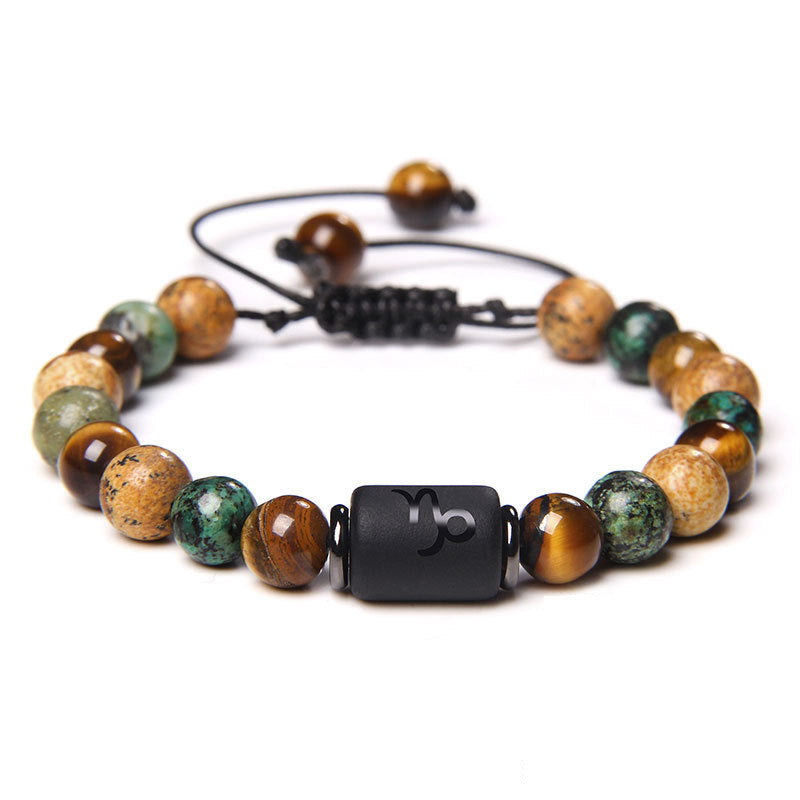 Braided Zodiac Bracelet | Tiger Eye Friendship Protection Astrology Energy Jewelry