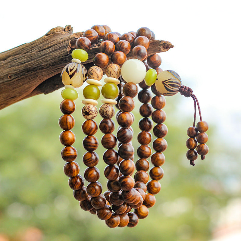 Hainan Rosewood 108 Bead Bracelet | Spiritual Awakening Meditation Mala