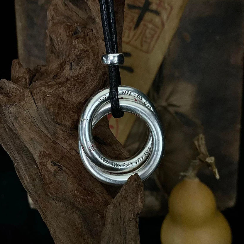 Yin Yang Balance Circle Pendant | Tai Chi Harmony Energy Emotional Peace Spiritual Necklace