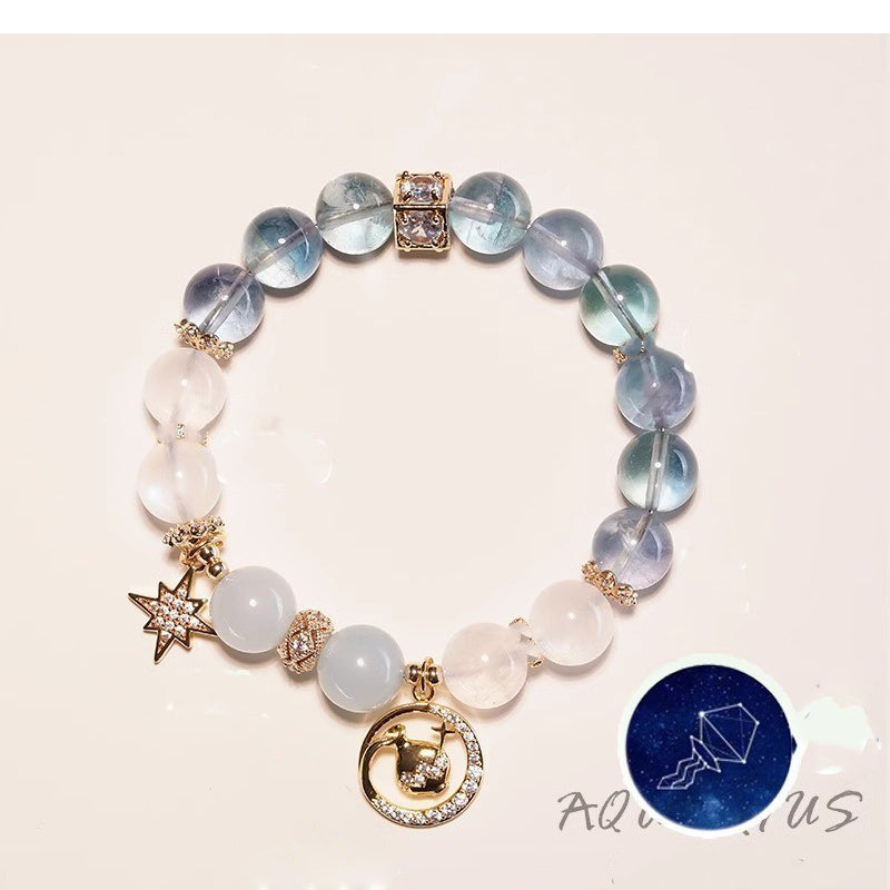 Multi-Crystal Zodiac Bracelet | Wealth Love Protection Astrology Rose Quartz Citrine