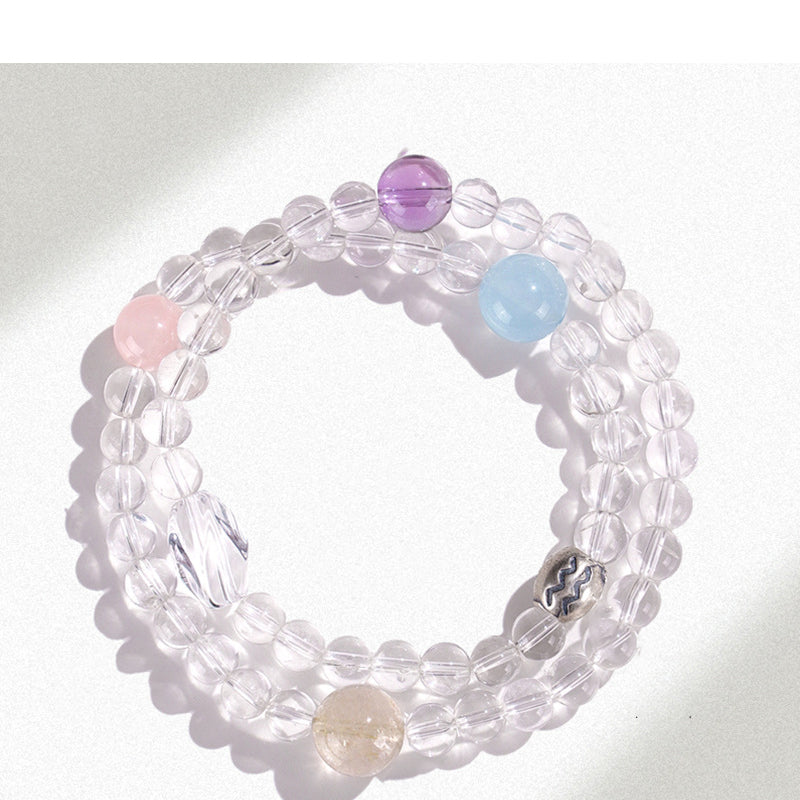 Multi-Crystal Zodiac Sign Bracelet | Harmony Balance Wealth Love Astrology Jewelry