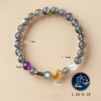 12 Zodiac Signs Crystal Bracelet | Multi-Stone Harmony Balance Astrology Jewelry