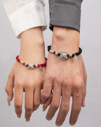 925 Sterling Silver Lion Couple Bracelet | Eternal Love Protection Matching His Hers