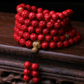 Cinnabar Lotus 108 Bead Bracelet | Protection Purification Sacred Energy Mala