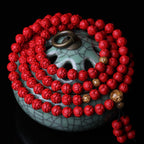 Cinnabar Lotus 108 Bead Bracelet | Protection Purification Sacred Energy Mala