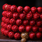 Cinnabar Lotus 108 Bead Bracelet | Protection Purification Sacred Energy Mala