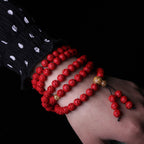 Cinnabar Lotus 108 Bead Bracelet | Protection Purification Sacred Energy Mala