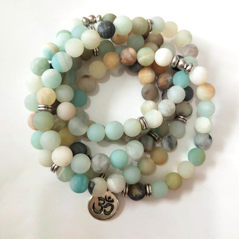 Amazonite 108 Bead Bracelet | Tree of Life Healing Growth Transformation Mala