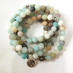 Amazonite 108 Bead Bracelet | Tree of Life Healing Growth Transformation Mala