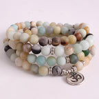 Amazonite 108 Bead Bracelet | Tree of Life Healing Growth Transformation Mala