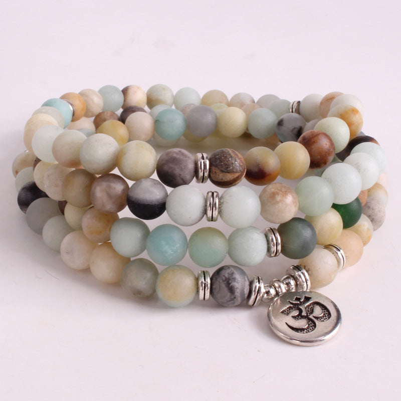 Amazonite 108 Bead Bracelet | Tree of Life Healing Growth Transformation Mala