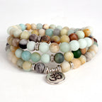 Amazonite 108 Bead Bracelet | Tree of Life Healing Growth Transformation Mala