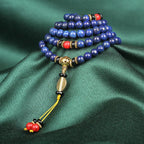 Lapis Lazuli 108 Bead Bracelet | Third Eye Intuition Wisdom Awakening Mala