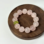 Morganite Crystal Bracelet | Romance Love Attraction Relationship Heart Peridot Jewelry