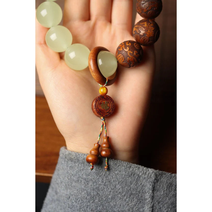 Tai Chi Yin Yang Meditation Bracelet | Balance Harmony Mindfulness Quartz Crystal