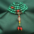 Malachite 108 Bead Bracelet | Heart Chakra Emotional Healing Mala
