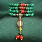 Malachite 108 Bead Bracelet | Heart Chakra Emotional Healing Mala