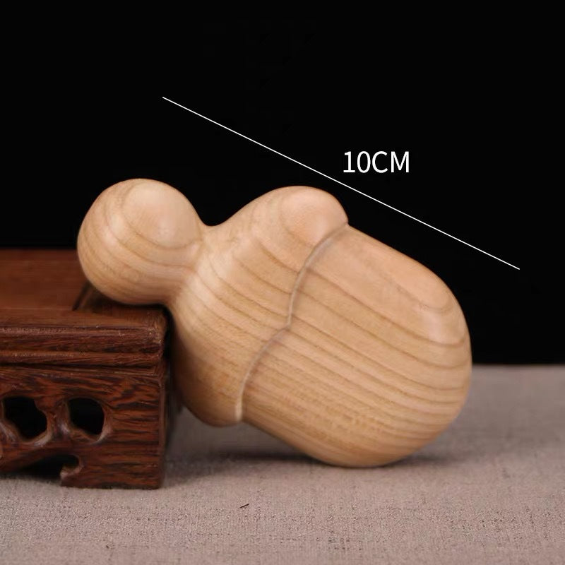 Peach Wood Baby Gourd Keychain | Infant Protection Evil Banishing Stroller Crib Fortune Charm Amulet