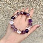 Amethyst Gradient Crystal Bracelet | Fortune Blessing Spiritual Prosperity Purple Energy Jewelry