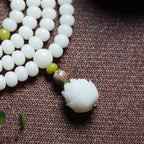 White Jade Bodhi 108 Bead Bracelet | Spiritual Purification Mental Clarity Mala