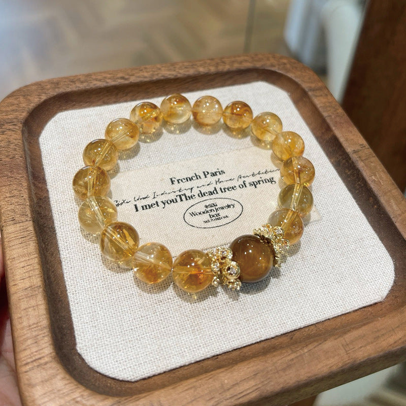Citrine Crystal Bracelet | Wealth Attraction Money Prosperity Abundance Career Success Jewelry