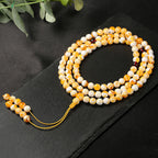 White Flower Beeswax 108 Bead Bracelet | Sleep Healing Calming Mala