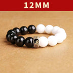 Tai Chi Yin Yang Obsidian Bracelet | Energy Balance Meditation Protection Feng Shui