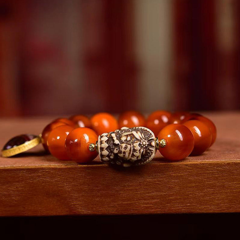 Agate Turtle Bracelet | Past Present Life Thangka Longevity Fortune Karma Spiritual Wellness Jewelry