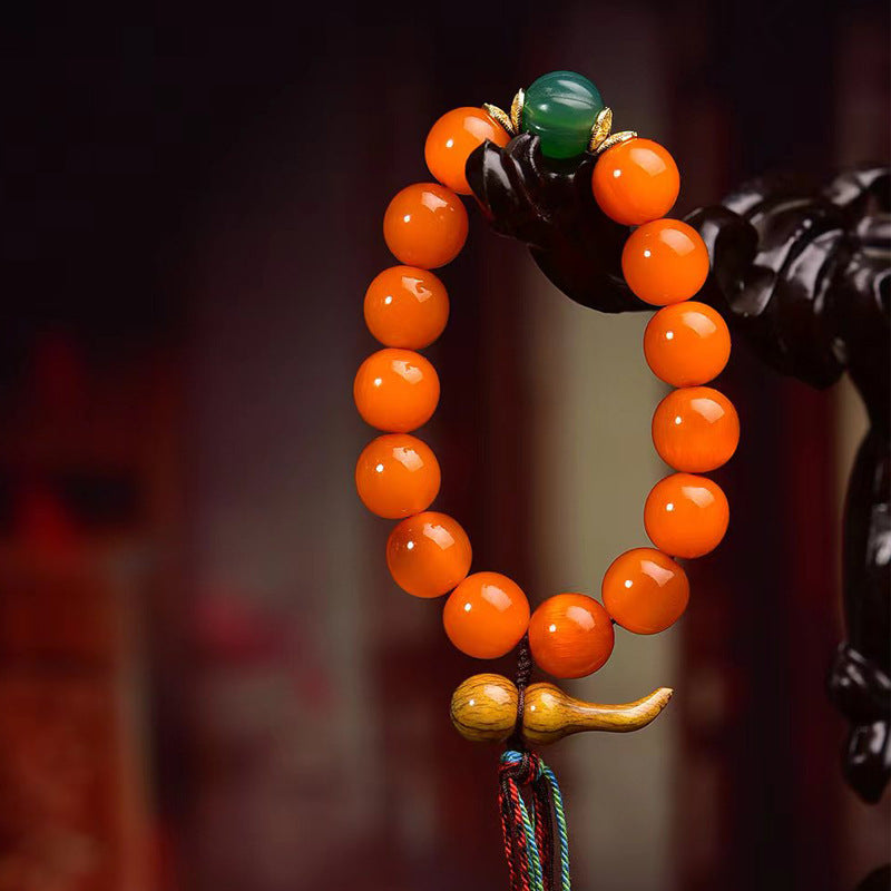 Golden Armor Agate Turtle Bracelet | Longevity Health Vitality Wellness Fortune Spiritual Jewelry