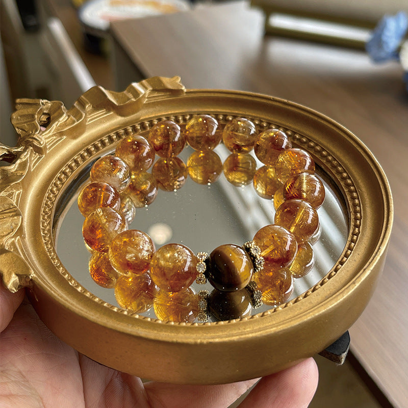 Citrine Crystal Bracelet | Wealth Attraction Money Prosperity Abundance Career Success Jewelry
