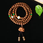 Agarwood 108 Bead Bracelet | Stress Relief Aromatherapy Meditation Mala