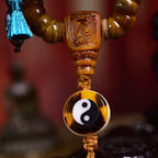 Tibetan Vintage Camel Bone 108 Prayer Beads Bracelet | Tai Chi Guardian Meditation Mala Spiritual Jewelry