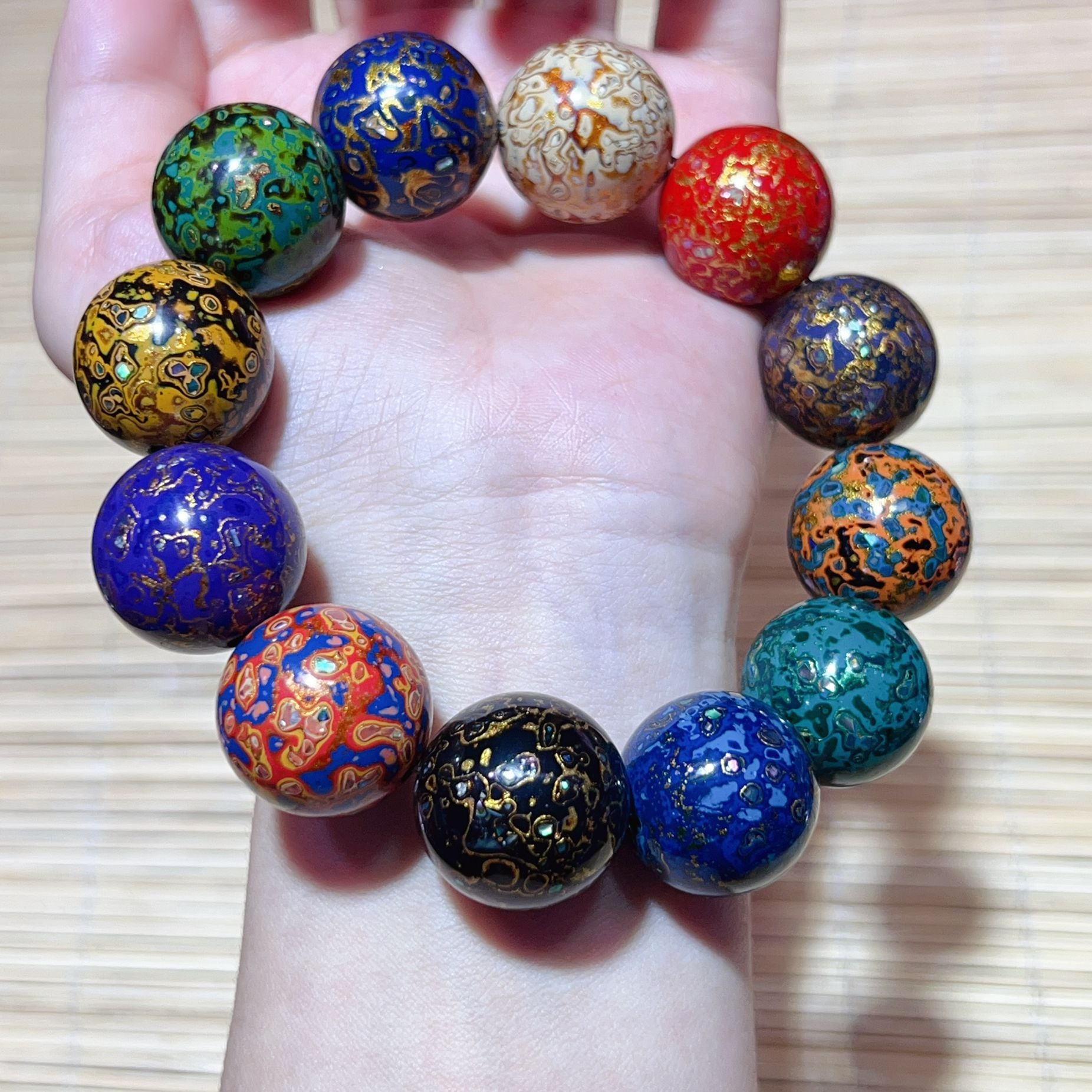 Lacquer Bead Artisan Bracelet | Handmade Cultural Heritage Traditional Craft Collector Jewelry